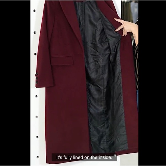 Avec Les Filles Wool Blend Menswear Coat - XS - Picture 6 of 8